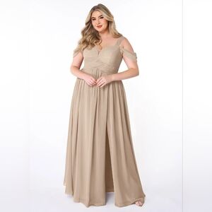 Azazie Blush Maxi Dress
